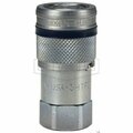 Dixon DQC HT Flushface Female Coupler, 1-5/16-12 Nominal, Female O-Ring Boss End Style, Steel 8HTOF8